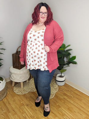 Brielle Waffle Knit Cardigan w/Pockets (3 colors)