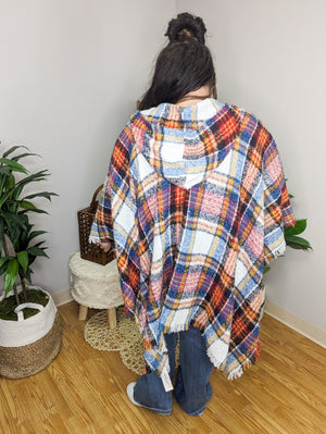 Yasmin Yarn Dyed Plaid Ruana