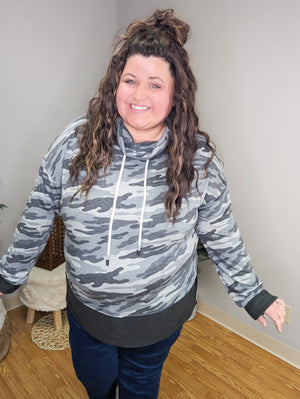 Carolina Camo Cowl Lightweight Pullover