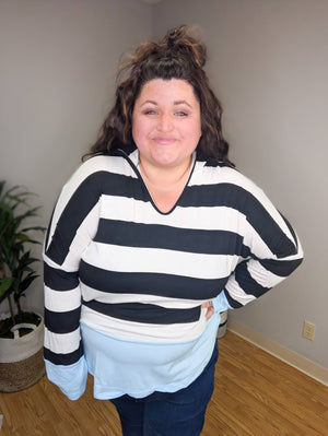 Pretty Prep Hooded Breezy Top