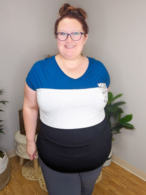 Clara ColorBlock Pocket Tee