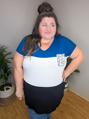 Clara ColorBlock Pocket Tee