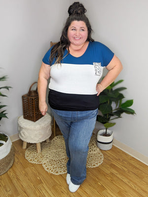 Clara ColorBlock Pocket Tee