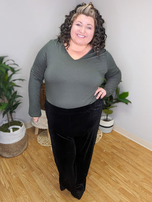 Joy Lattice Back Long Sleeve Top