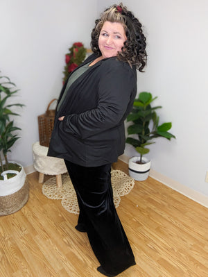 Valeria Velvet Wide Leg Pants
