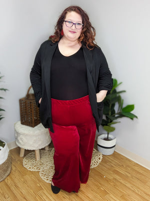 Valeria Velvet Wide Leg Pants