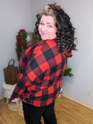 Bianca Buffalo Plaid Dolman Hoodie (2 colors)