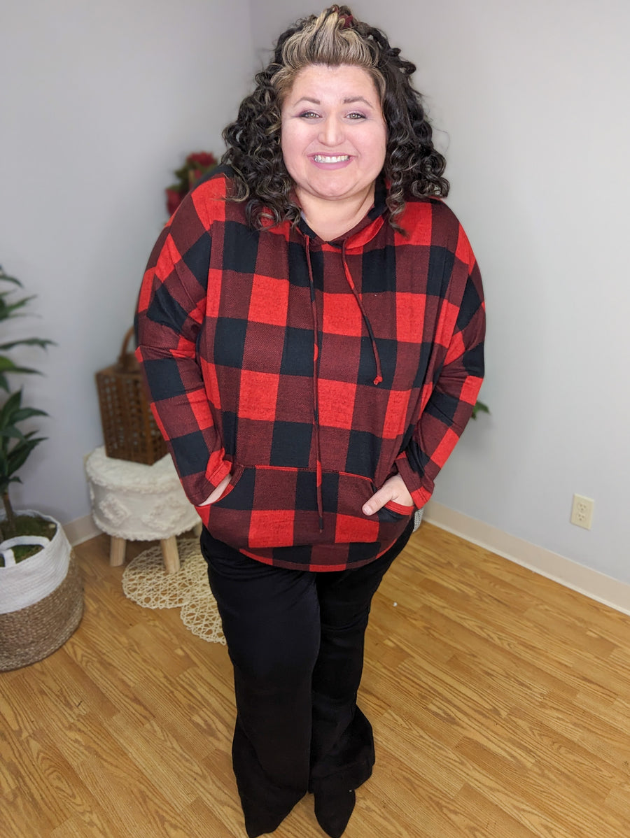 Bianca Buffalo Plaid Dolman Hoodie (2 colors)
