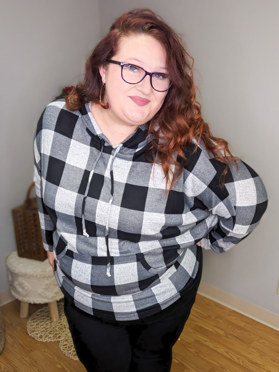 Bianca Buffalo Plaid Dolman Hoodie (2 colors)