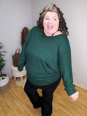 Emery Evergreen Open Back Top