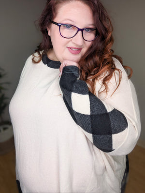 Robin Relaxed Ivory Buffalo Plaid Tunic