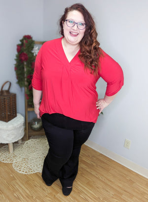 Judy Blue Pull On Black Trouser Flare Jeans