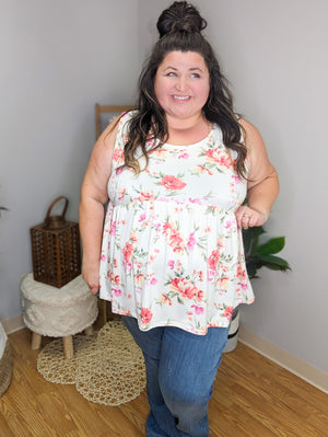 Sherie Soft Floral Babydoll Tank (3 colors)