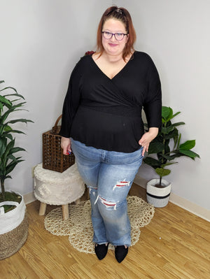 Judy Blue Plaid Patch Bootcuts