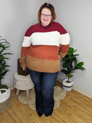 Novalee Spiced Colorblock Cozy Sweater
