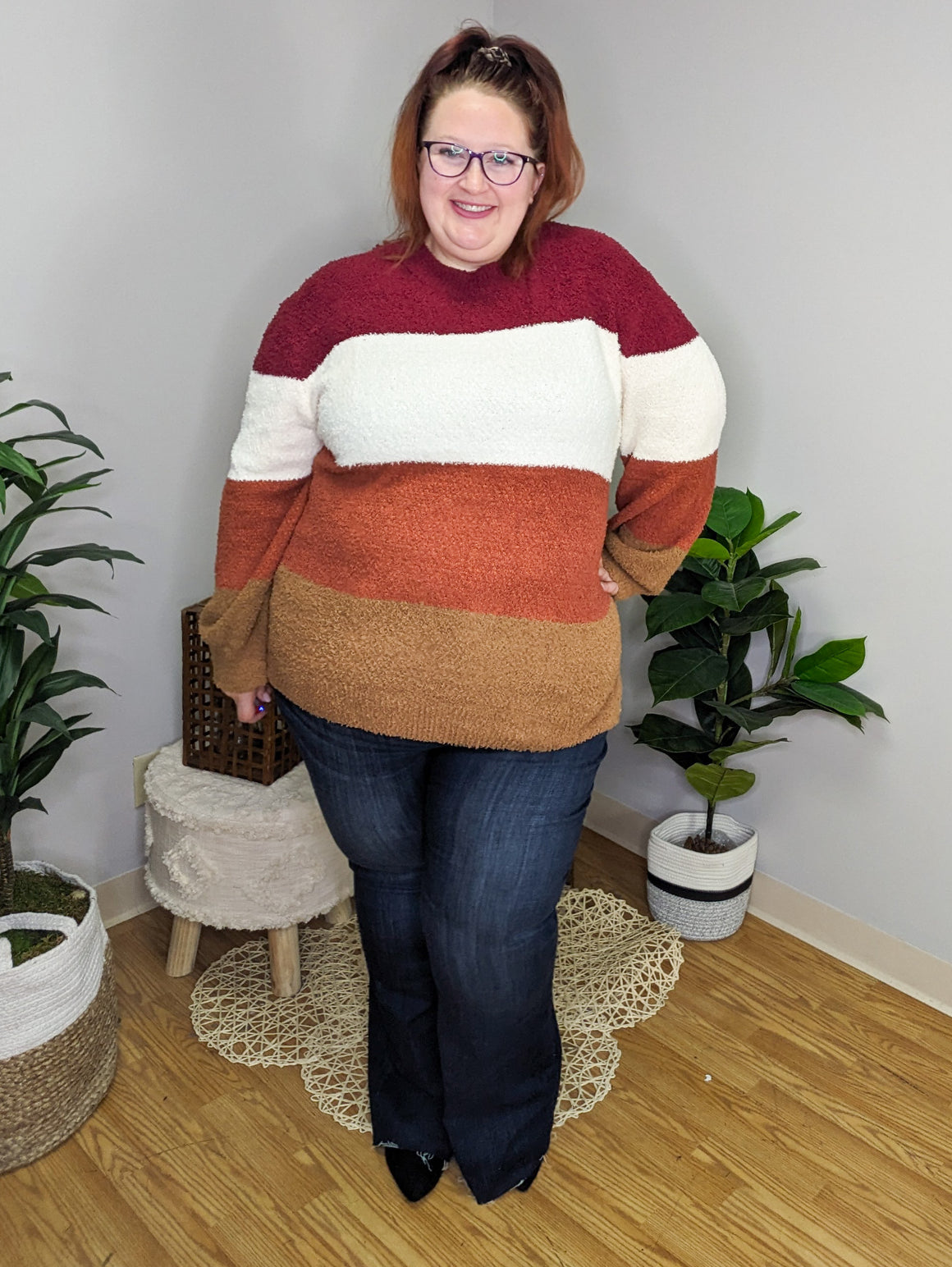 Novalee Spiced Colorblock Cozy Sweater