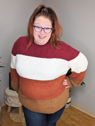 SALE- Novalee Spiced Colorblock Cozy Sweater