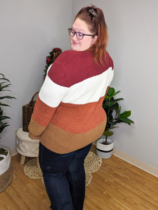 SALE- Novalee Spiced Colorblock Cozy Sweater