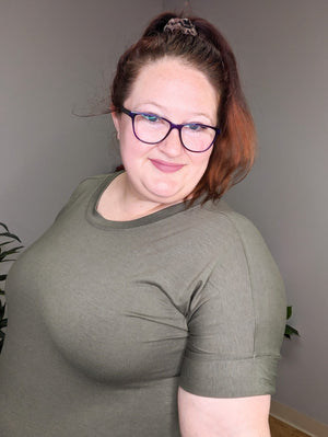 Randee Rolled Sleeve Side Slit Tee (many colors!)