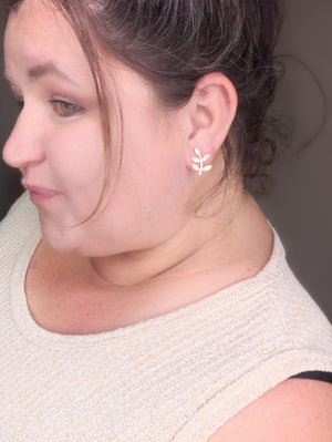 Crystal Climber Leaf Earrings Set (3)
