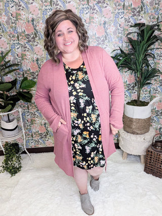 Susanna Babydoll Dress in Black Wildflower-11- Dress/Romp/Jump-HAPTICS-Styled by Stacked - A Plus Size Women's Boutique in Lakeville, MN