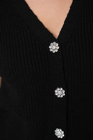 Rooney Short Sleeve Cardigan w/Embellished Buttons-4- Overlayer Tops-WHITE BIRCH-Styled by Stacked - A Plus Size Women's Boutique in Lakeville, MN