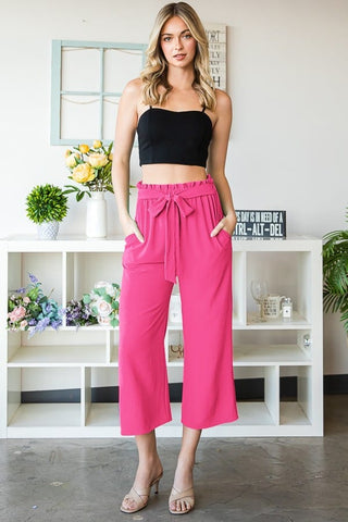 10- Bottoms Non-Denim Tabitha Tie Waist Crop Pants (3 Colors) plus size clothing