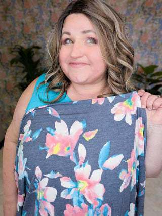 Talaya Scoopbottom Maxi Skirt in Florals (4 Colors)-10- Bottoms Non-Denim-sweet lovely by jen-Styled by Stacked - A Plus Size Women's Boutique in Lakeville, MN