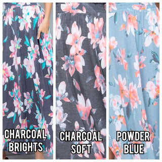 Talaya Scoopbottom Maxi Skirt in Florals (4 Colors)-10- Bottoms Non-Denim-sweet lovely by jen-Styled by Stacked - A Plus Size Women's Boutique in Lakeville, MN