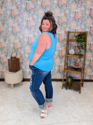 Talia Luxe Vneck Tank in Solids (5 Colors) plus size clothing