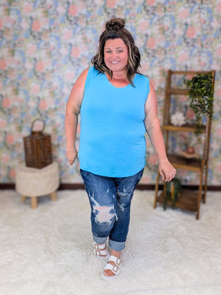 Talia Luxe Vneck Tank in Solids (5 Colors) plus size clothing