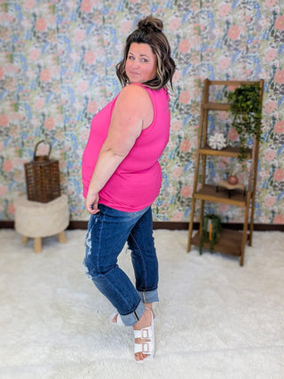 Talia Luxe Vneck Tank in Solids (5 Colors) plus size clothing
