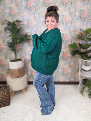 Talina Balloon Sleeve Textured Sweater in Solids (5 colors)-2- Long Sleeve Tops-MICHELLE MAE-Styled by Stacked - A Plus Size Women's Boutique in Lakeville, MN