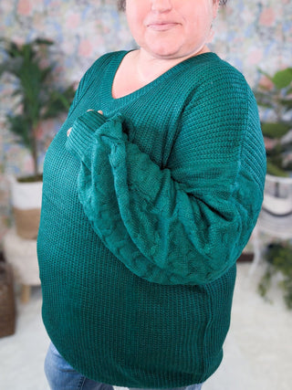 Talina Balloon Sleeve Textured Sweater in Solids (5 colors)-2- Long Sleeve Tops-MICHELLE MAE-Styled by Stacked - A Plus Size Women's Boutique in Lakeville, MN
