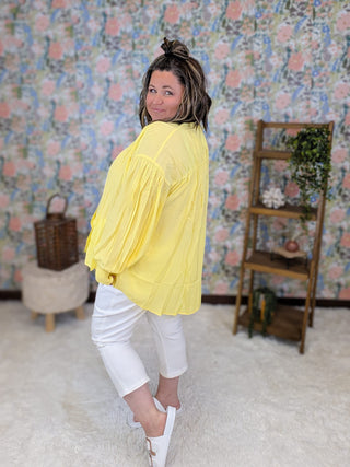 2- Long Sleeve Tops Tansy Airy Summer Button Down Top (2 Colors) plus size clothing