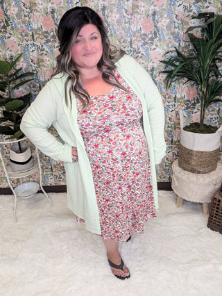 Tara Scoopneck Tank Dress in Ivory Garden-11- Dress/Romp/Jump-Michelle Mae-Styled by Stacked - A Plus Size Women's Boutique in Lakeville, MN