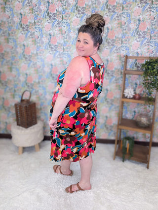 11- Dress/Romp/Jump Tara Scoopneck Tank Dress in Perfect Florals (3 COLORS) plus size clothing