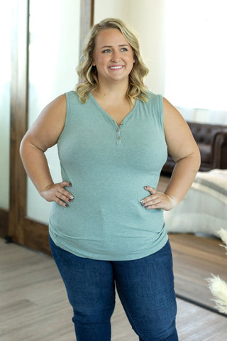 Taryn Triple Stretch 3 Button Henley Tank in Solids-7- Year Round Basic Tops-Michelle Mae-Styled by Stacked - A Plus Size Women's Boutique in Lakeville, MN