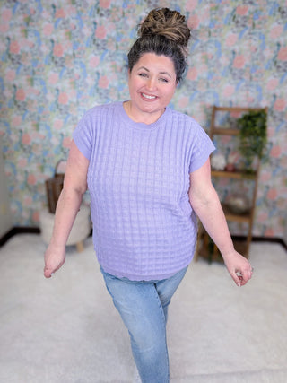 1- ShortSlv/Slvless Tops Tasha Short Sleeve Textured Spring Sweater plus size clothing