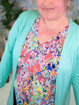 Tatiana Botanical Print Kimono Cut Top (2 Colors)-1- ShortSlv/Slvless Tops-BE STAGE-Styled by Stacked - A Plus Size Women's Boutique in Lakeville, MN