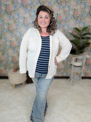 Tiffanie Scoopneck Tank in Navy Stripes-1- ShortSlv/Slvless Tops-MICHELLE MAE-Styled by Stacked - A Plus Size Women's Boutique in Lakeville, MN