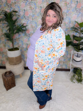 Tinley Lightweight Cardigan- SELECT FLORALS-2- Long Sleeve Tops-MICHELLE MAE-Styled by Stacked - A Plus Size Women's Boutique in Lakeville, MN