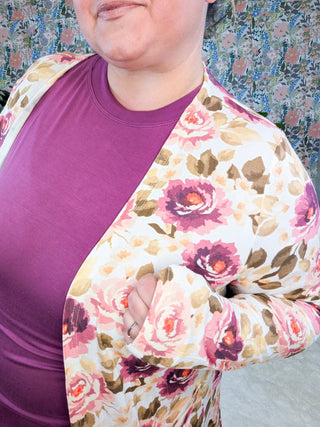 Tinley Tissue Weight Pocket Cardigan in Florals (7 Colors)-4- Overlayer Tops-MICHELLE MAE-Styled by Stacked - A Plus Size Women's Boutique in Lakeville, MN