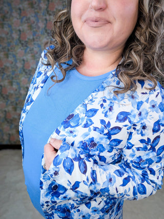 Tinley Cardigan in Sapphire Stems-4- Overlayer Tops-MICHELLE MAE-Styled by Stacked - A Plus Size Women's Boutique in Lakeville, MN