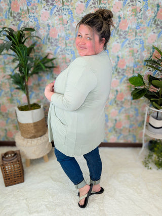 Tissue Weight Cardigan 3.0- 3/4 Sleeve + Pockets-4- Overlayer Tops-ZENANA-Styled by Stacked - A Plus Size Women's Boutique in Lakeville, MN