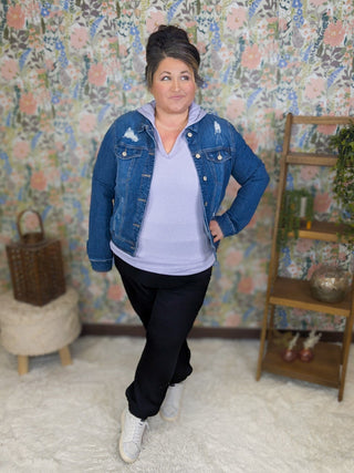 Tommi Urban Ribbed Hooded Short Sleeve Top (3 Colors)-1- ShortSlv/Slvless Tops-HEIMISH-Styled by Stacked - A Plus Size Women's Boutique in Lakeville, MN