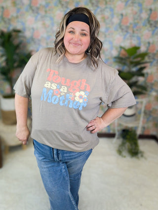 Tough As A Mother Crewneck Graphic Tee-6- Graphic Tops-ILOVEMYFREEDOM-Styled by Stacked - A Plus Size Women's Boutique in Lakeville, MN