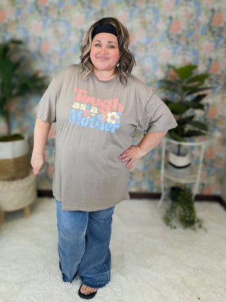 Tough As A Mother Crewneck Graphic Tee-6- Graphic Tops-ILOVEMYFREEDOM-Styled by Stacked - A Plus Size Women's Boutique in Lakeville, MN
