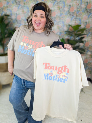 Tough As A Mother Crewneck Graphic Tee-6- Graphic Tops-ILOVEMYFREEDOM-Styled by Stacked - A Plus Size Women's Boutique in Lakeville, MN