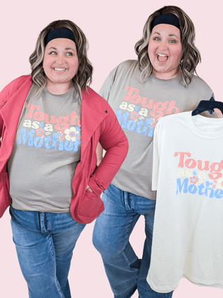 Tough As A Mother Crewneck Graphic Tee-6- Graphic Tops-ILOVEMYFREEDOM-Styled by Stacked - A Plus Size Women's Boutique in Lakeville, MN